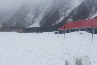 Snowfall started in Chitkul and Rakchham of Kinnaur