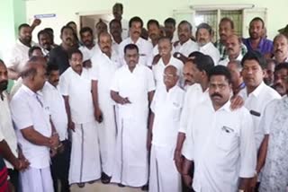 dmk members protest