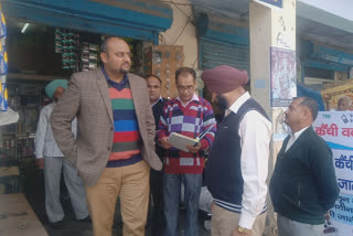 inspection of Indira market by SDM paonta sahib