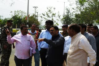 Secretary of Urban Development Housing Department inspects road construction work in ranchi