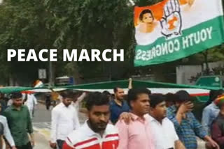 Delhi: Peace march by Youth Congress to restore harmony