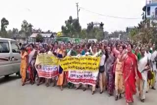 CITU protest baksa and cachar silchar assam etv bharat news