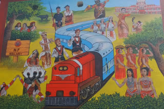 Art on culture of north east on wall at maligaon kamrup metro assam etv bharat news