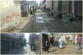 due to heavy rain in delhi water fills in raw lanes in narela