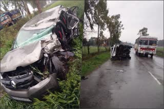 canter collided with car in jyotisar