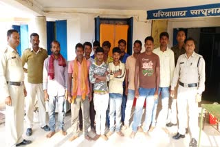 8 unknown people arrested in jashpur