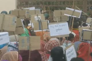 adivasi association and dalit right forum protest in nuapada
