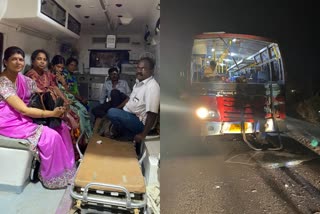 KSRTC bus collides with tanker in kalburgi