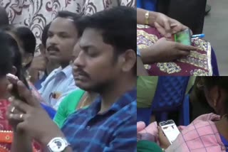 government officers using cellphones in state election commissioner meeting in vellore