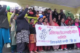 Women asked for 33 percent reservation in mandi