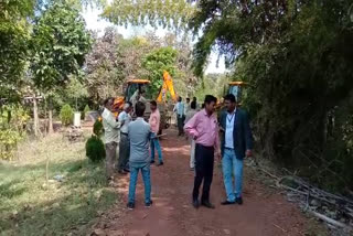 Bulldozer on Sanjay Pathak's resort