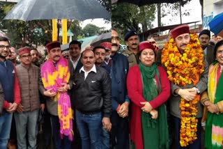 vipin parmar's grand welcome in palampur