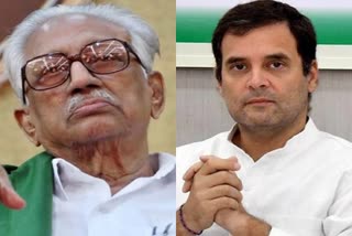 Rahul Gandhi expressed his condolences over the demise of DMK General Secretary K Anbalagan