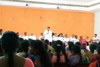 Chintalapudi MLA Elijah held a meeting with village volunteers at  West Godavari district