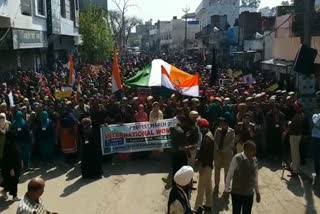 protest against CAA on the eve of womens day in malerkotla