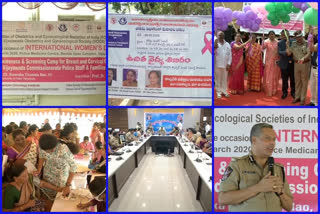 helath camp for women police at vijayawada on international womens day