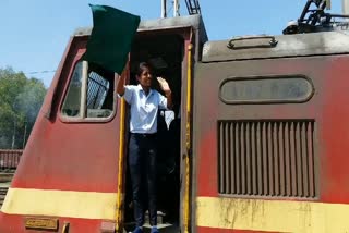 Female assistant loco pilot