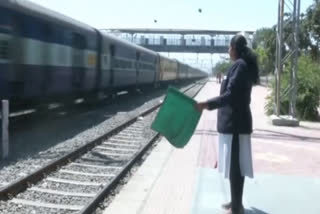 Women operated the station on the occasion of Women's Day in Indore