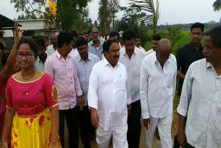 mla sandra venkataveeraiah laid foundation stone in penuballi