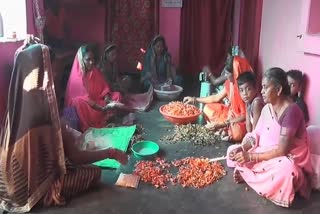 Women made herbal gulas from flowers and vegetables in bemetara