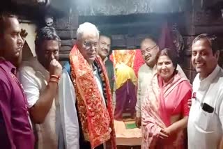 CM Baghel took prayers at Ma Mahamaya temple in kota