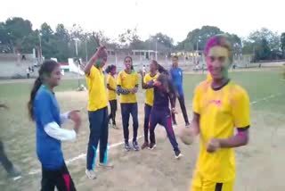 Players played Holi in Godda