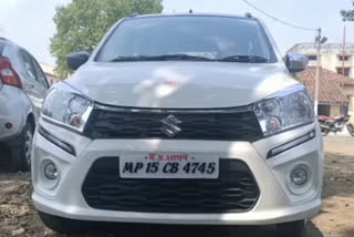 Assistant Program Officer put MP Governance number plate on the vehicle in seoni