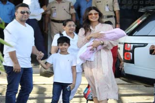 shilpa shetty with daughter samisha shetty