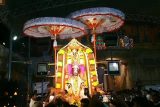 Srilakshminarasimha Swamy Garuda Vahana seva at kadhiri in ananthapuram