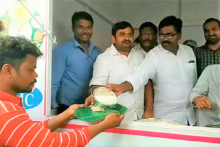 MINISTER PUVVADA AJAYKUMAR ANNAPURNA CANTEEN STARTED IN KHAMMAM