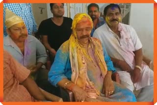 holi celebrats in Odisha congress bhaban