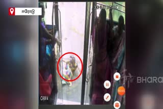 cctv video of bhavanisagar woman falling from bus