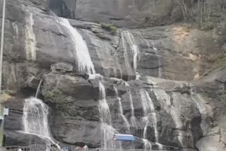 water flow in kotralam water falls has began