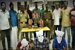 திருப்புறம்பியம் கோயில் சிலைகள் மீட்பு தஞ்சாவூர் பெருமாள் கோயில் சிலைகள் பறிமுதல் கோயில் சிலைகள் பறிமுதல் Thiruppurambiyam Temple Idols Recovered Thanjavur Perumal Temple Idols seized Temple Idols seized