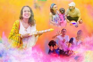 bollywood stars celebrated holi with family and friends, bollywood holi, bollywood stars shares pictures on social media, बी-टाउन सेलेब्स पर चढ़ा होली का खुमार, रंगों में डूबे दिखे सितारे, बी-टाउन सेलेब्स की होली