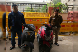 Minor vehicle thief arrested with two stolen scooties