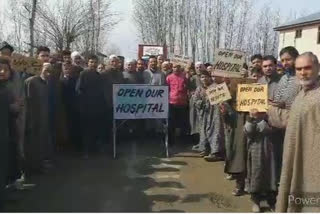 local residents protest for primary health centre reopening