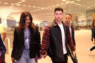 Priyanka Nick spotted airport