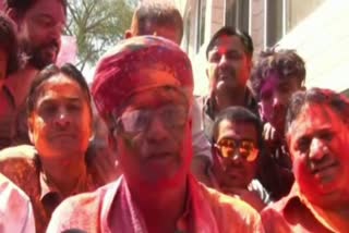 Gajendra Singh Shekhawat celebrated Holi, जोधपुर न्यूज