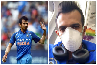 Indian Spinner Yuzvendra Chahal posts photo with mask while going to Dharamsala for 1st ODI with Southafrica