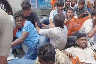 ABVP activists taken into custody in telangana