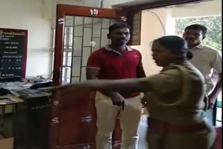 clash between 2 police officers viral video in cuddalore