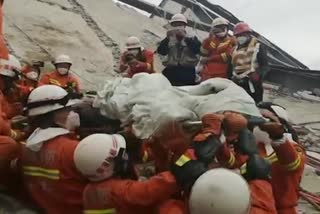 Man rescued after 69 hours in rubble of fallen China hotel