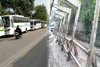 bus shelter of Jahangirpuri can be a cause of accident