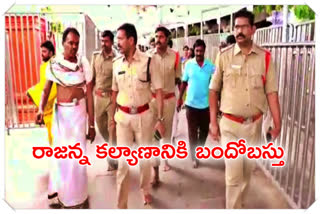 DSP inspecting the Vemulavada temple