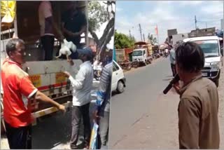 Corona affect: people selling chicken for low price