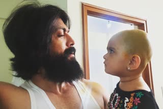 ಯಶ್​ ಮಗಳು ಐರಾ ಮುಡಿ ಕೊಡಿಸುವ ಹರಕೆ, yash daughter ayra mundan ceremony