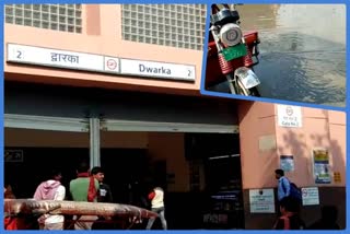 Water piling in front of Dwarka metro station for 4 days