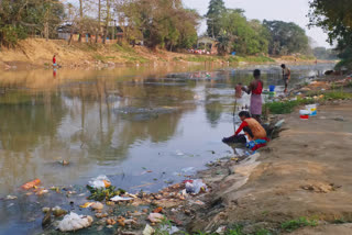 Story of Bhogdoi river pollution Jorhat Assam etv bharat news