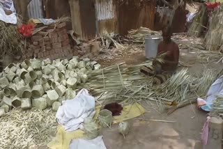 dry palm leaf hand made materials facing high down time